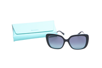 TIFFANY SQUARE OVERSIZED ROD TEXTURED BLACK BLUE GRADIENT