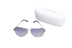 CHLOÉ ERIA AVIATOR METAL GOLD LENSES GRADIENT
