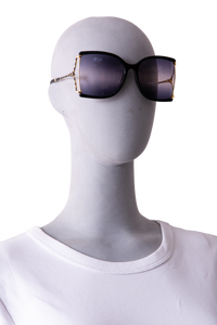 GUCCI SQUARE GG LOGO ACETATE BLACK