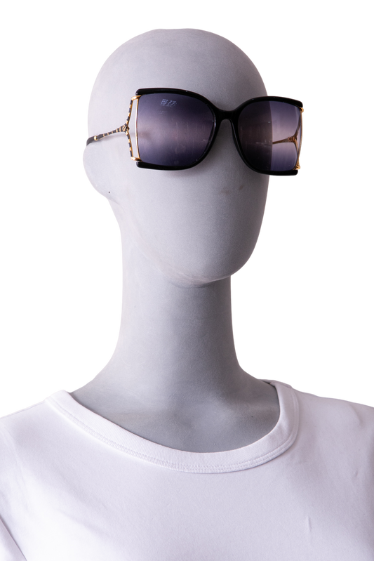 GUCCI SQUARE GG LOGO ACETATE BLACK