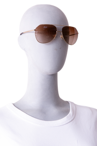 DOLCE & GABBANA AVIATOR METAL GOLD/TORTOISE LENSES GRADIENT