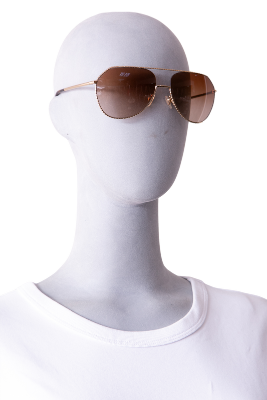 DOLCE & GABBANA AVIATOR METAL GOLD/TORTOISE LENSES GRADIENT