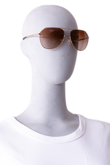 DOLCE & GABBANA AVIATOR METAL GOLD/TORTOISE LENSES GRADIENT