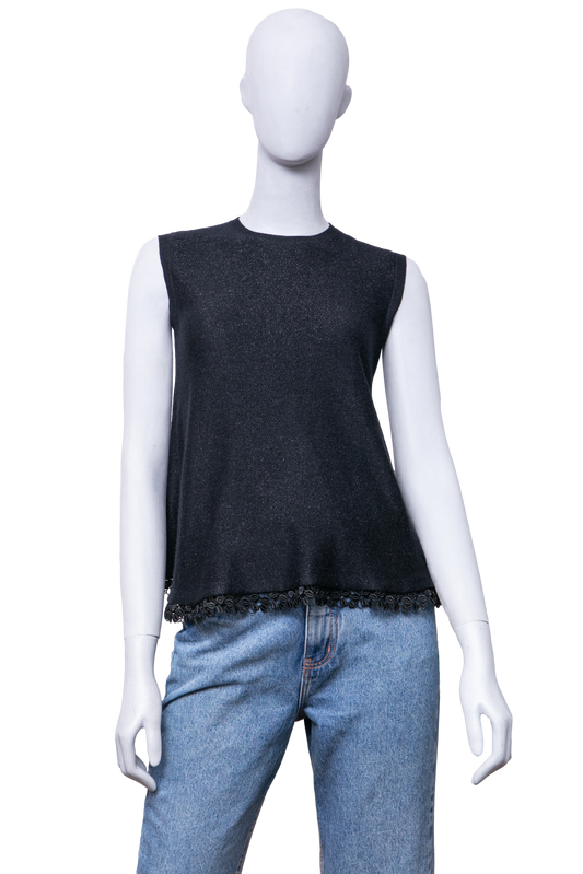 DIOR BLUSA PRETA LUREX