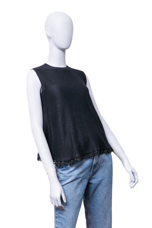 DIOR BLUSA PRETA LUREX