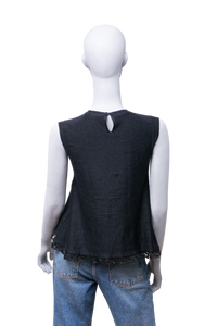 DIOR BLUSA PRETA LUREX