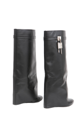 GIVENCHY SHARK LOCK KNEE-HIGH BOOTS BLACK - 36 BR