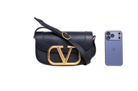 VALENTINO SUPERVEE VLOGO LEATHER BLACK