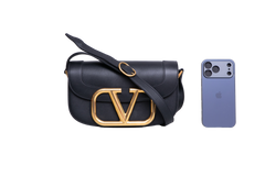 VALENTINO SUPERVEE VLOGO LEATHER BLACK