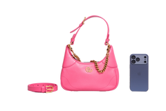 GUCCI APHRODITE SMALL SHOULDER BAG LEATHER PINK