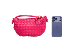 BOTTEGA POUCH TURN SMALL INTRECCIATO PINK