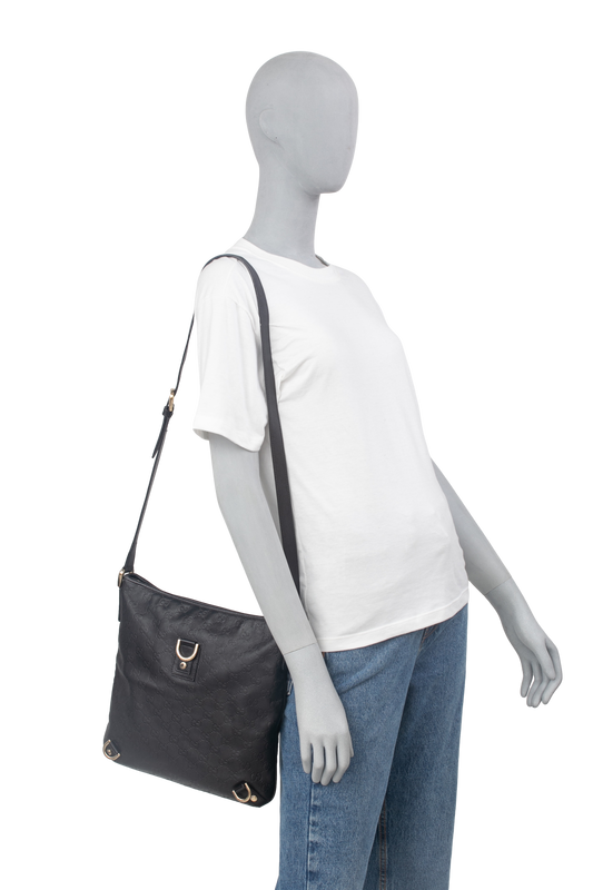 GUCCI MESSENGER ABEY GG CROSSBODY BLACK