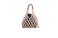 PRADA NOUÉ MEDIUM MACRAMÊ CORDA/COGNAC