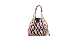 PRADA NOUÉ MEDIUM MACRAMÊ CORDA/COGNAC