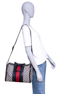 GUCCI BOSTON GG CANVAS VINTAGE WEB NAVY
