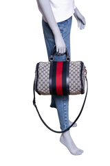 GUCCI BOSTON GG CANVAS VINTAGE WEB NAVY