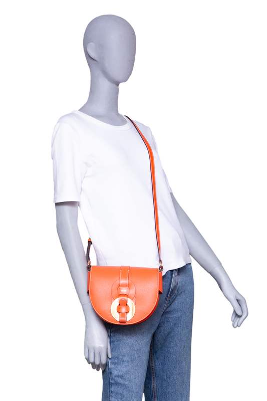 CHLOÉ DARRYL SMALL GRAINED LEATHER ORANGE