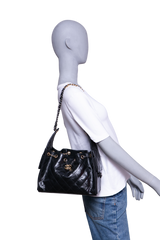 CHANEL 25 SMALL VEAU BRILLANT NOIR