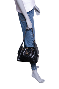 CHANEL 25 SMALL VEAU BRILLANT NOIR