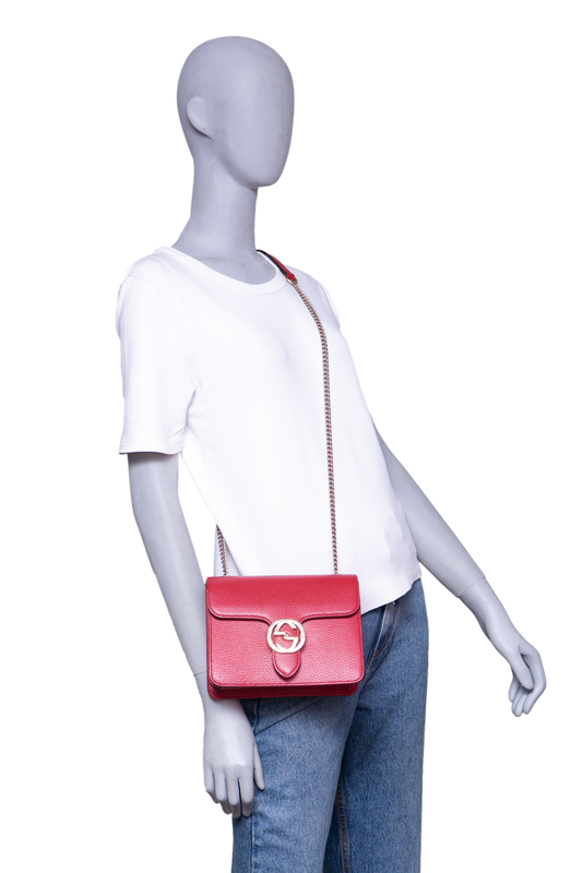 GUCCI INTERLOCKING G DOLLAR SMALL RED