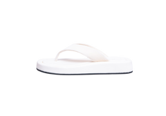 THE ROW GINZA LEATHER AND VELVET PLATFORM WHITE - 36 BR