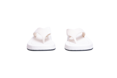 THE ROW GINZA LEATHER AND VELVET PLATFORM WHITE - 36 BR