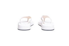 THE ROW GINZA LEATHER AND VELVET PLATFORM WHITE - 36 BR