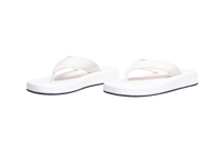 THE ROW GINZA LEATHER AND VELVET PLATFORM WHITE - 36 BR