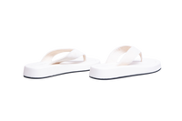 THE ROW GINZA LEATHER AND VELVET PLATFORM WHITE - 36 BR