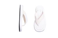 THE ROW GINZA LEATHER AND VELVET PLATFORM WHITE - 36 BR