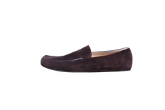 THE ROW MOCASSIM LEO SLIPPER SUEDE LACQUER BROWN - 36 BR