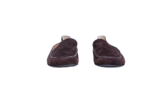 THE ROW MOCASSIM LEO SLIPPER SUEDE LACQUER BROWN - 36 BR