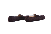 THE ROW MOCASSIM LEO SLIPPER SUEDE LACQUER BROWN - 36 BR