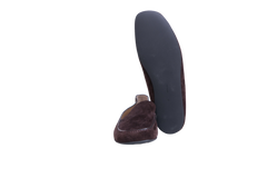 THE ROW MOCASSIM LEO SLIPPER SUEDE LACQUER BROWN - 36 BR