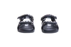 VALENTINO DAD SANDAL ROCKSTUD VELCRO BLACK - 38 1/2 BR