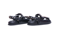 VALENTINO DAD SANDAL ROCKSTUD VELCRO BLACK - 38 1/2 BR