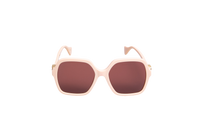 GUCCI SQUARE OVERSIZED LOGO ACETATE ROSE