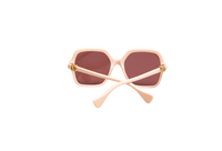 GUCCI SQUARE OVERSIZED LOGO ACETATE ROSE
