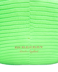 BURBERRY ALLIGATOR MINI FRAME LIZARD-EMBOSSED LIME GREEN