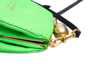 BURBERRY ALLIGATOR MINI FRAME LIZARD-EMBOSSED LIME GREEN