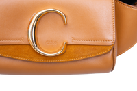 CHLOÉ C BELT BAG CALFSKIN SUEDE TAN