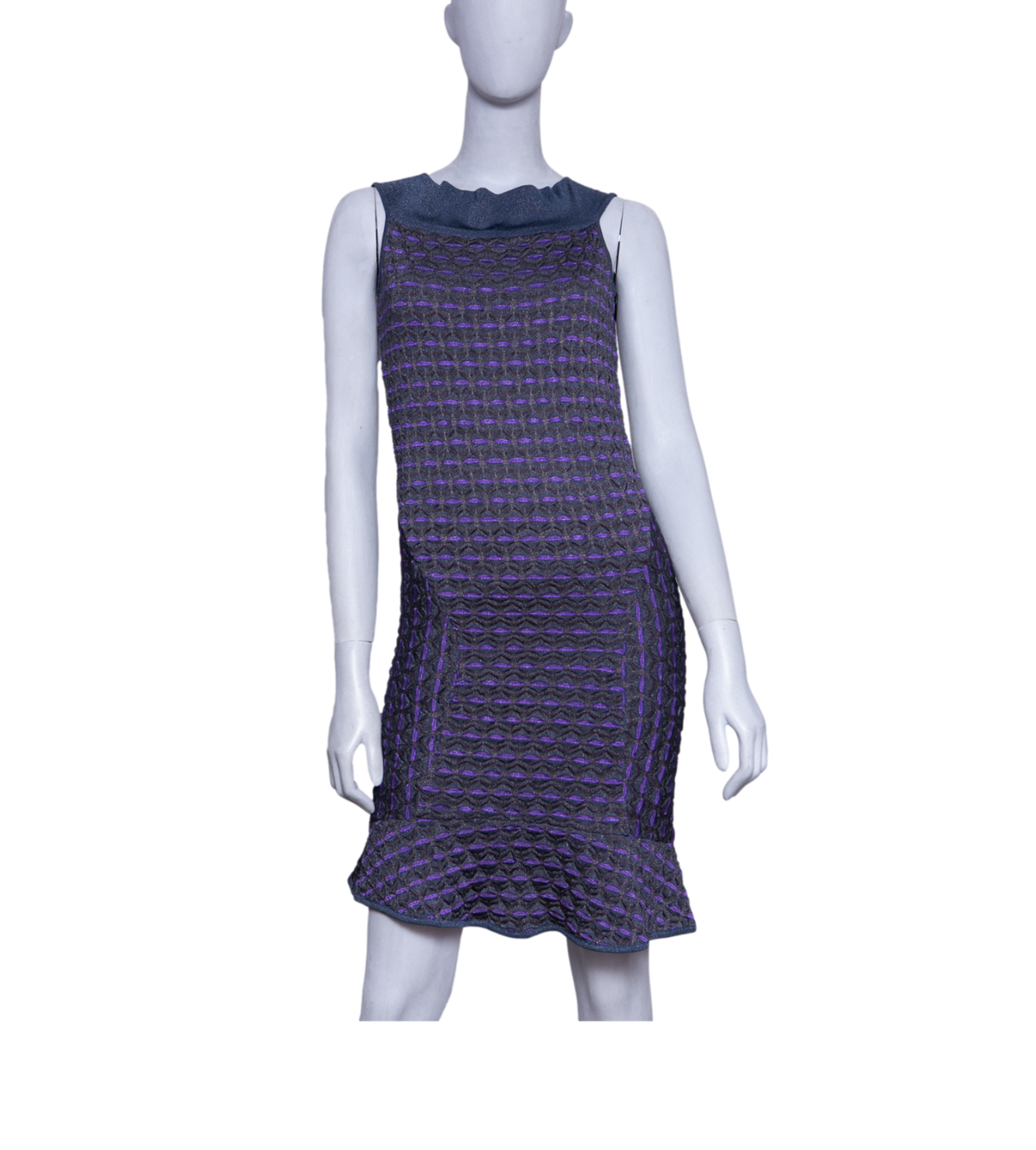 MISSONI DRESS LUREX KNIT OFF-THE-SHOULDER MULTICOLOR