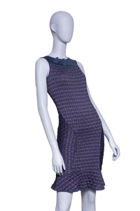 MISSONI DRESS LUREX KNIT OFF-THE-SHOULDER MULTICOLOR