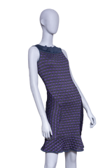 MISSONI DRESS LUREX KNIT OFF-THE-SHOULDER MULTICOLOR