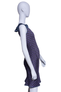 MISSONI DRESS LUREX KNIT OFF-THE-SHOULDER MULTICOLOR