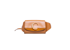 CHLOÉ C BELT BAG CALFSKIN SUEDE TAN