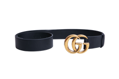 GUCCI BELT GG MARMONT LEATHER BLACK