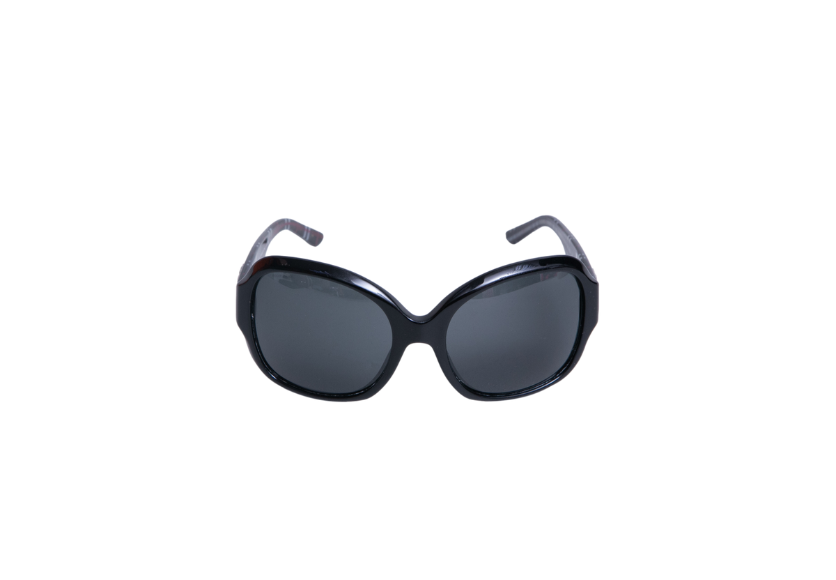 BURBERRY OVAL ACETATE BLACK