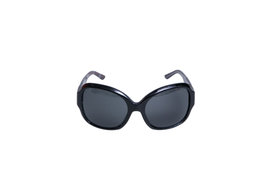 BURBERRY OVAL ACETATE BLACK