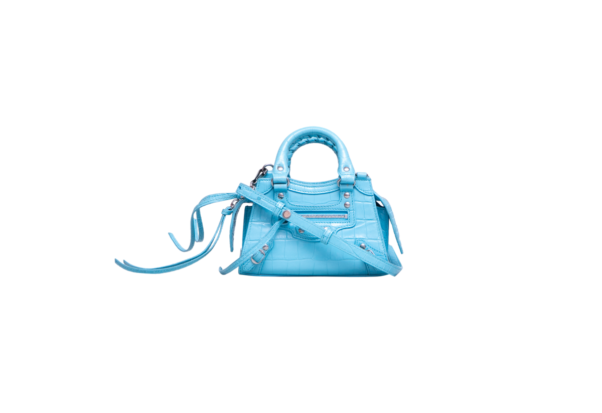 BALENCIAGA NEO CLASSIC NANO CROCO EMBOSS
